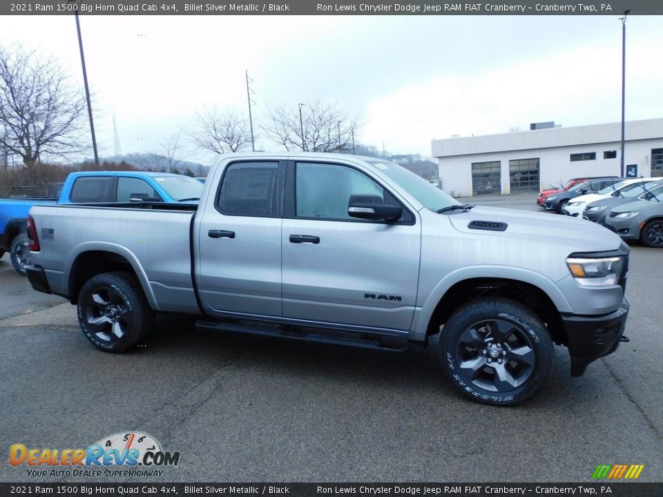 2021 Ram 1500 Big Horn Quad Cab 4x4 Billet Silver Metallic / Black Photo #4