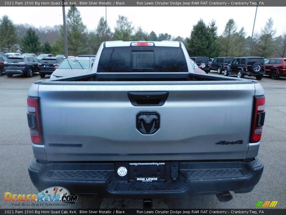 2021 Ram 1500 Big Horn Quad Cab 4x4 Billet Silver Metallic / Black Photo #6