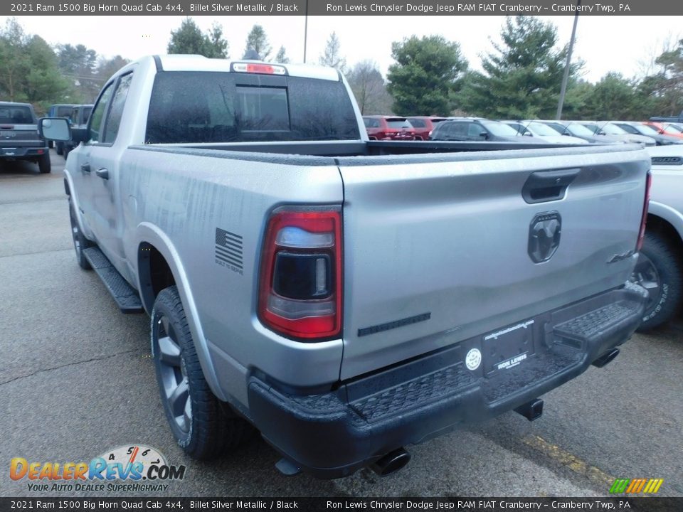 2021 Ram 1500 Big Horn Quad Cab 4x4 Billet Silver Metallic / Black Photo #8