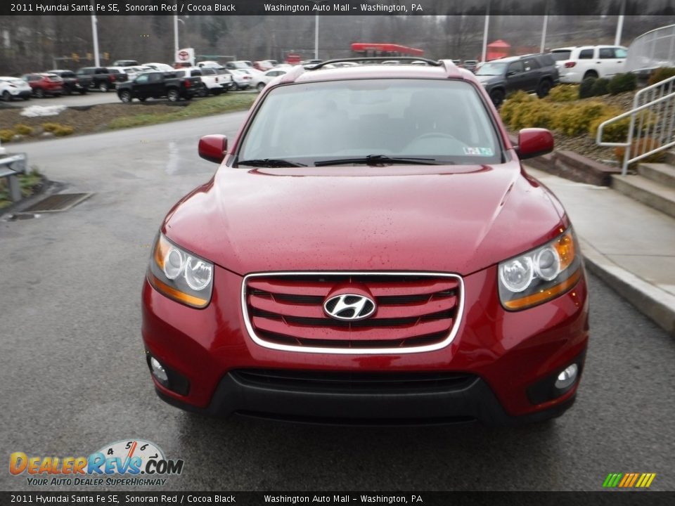 2011 Hyundai Santa Fe SE Sonoran Red / Cocoa Black Photo #8