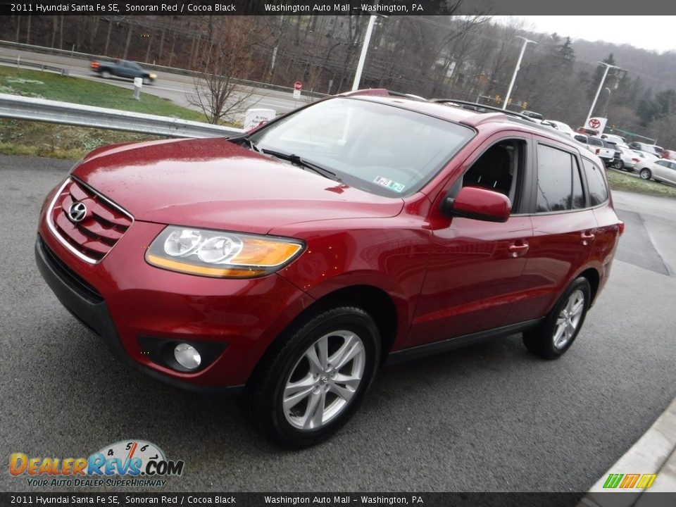 2011 Hyundai Santa Fe SE Sonoran Red / Cocoa Black Photo #9