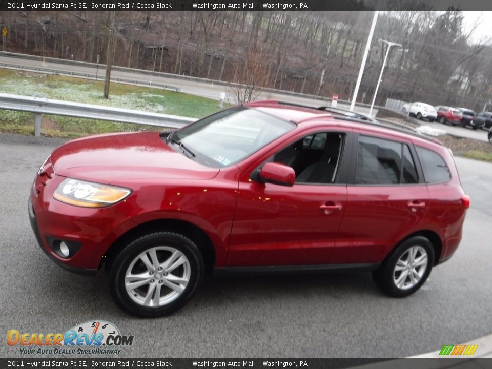 2011 Hyundai Santa Fe SE Sonoran Red / Cocoa Black Photo #10