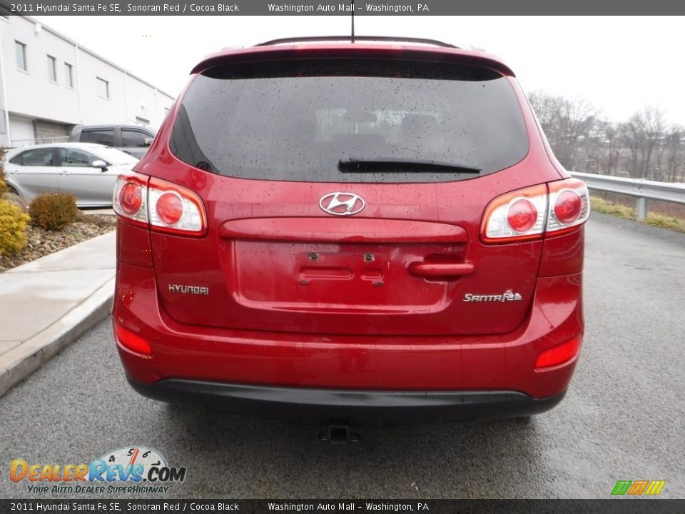 2011 Hyundai Santa Fe SE Sonoran Red / Cocoa Black Photo #11