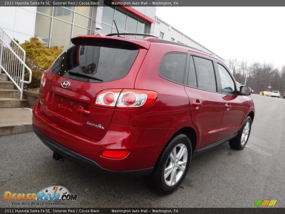 2011 Hyundai Santa Fe SE Sonoran Red / Cocoa Black Photo #12