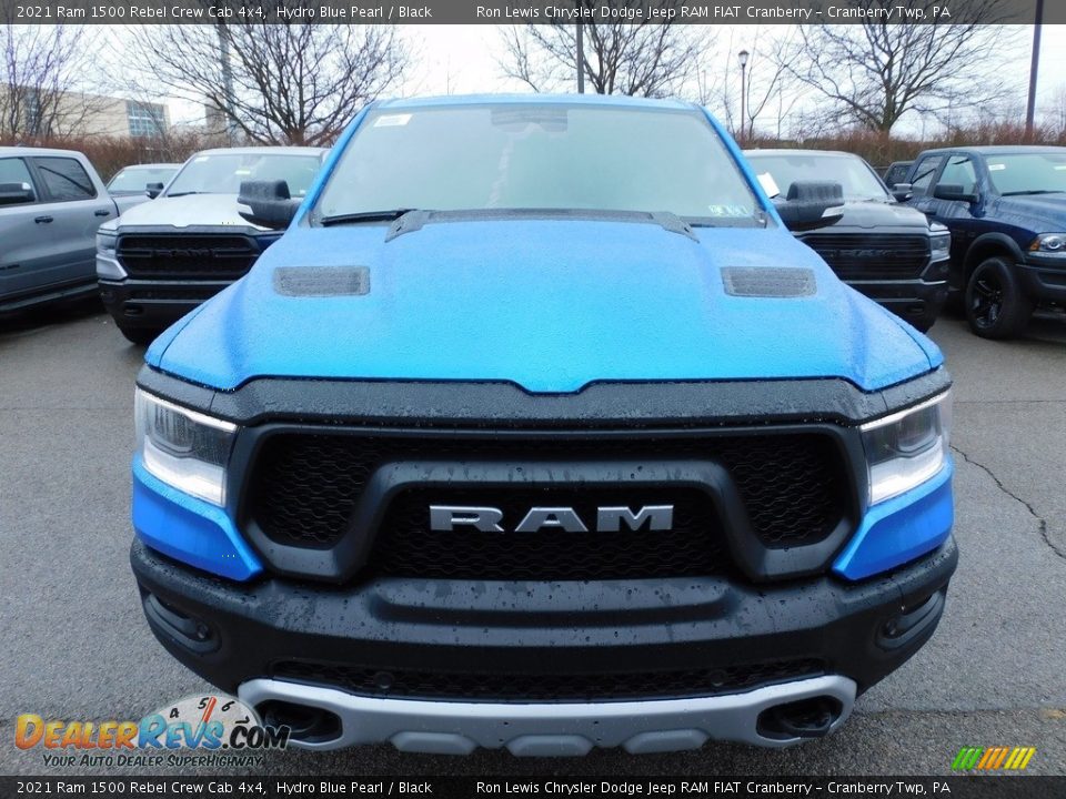 2021 Ram 1500 Rebel Crew Cab 4x4 Hydro Blue Pearl / Black Photo #2