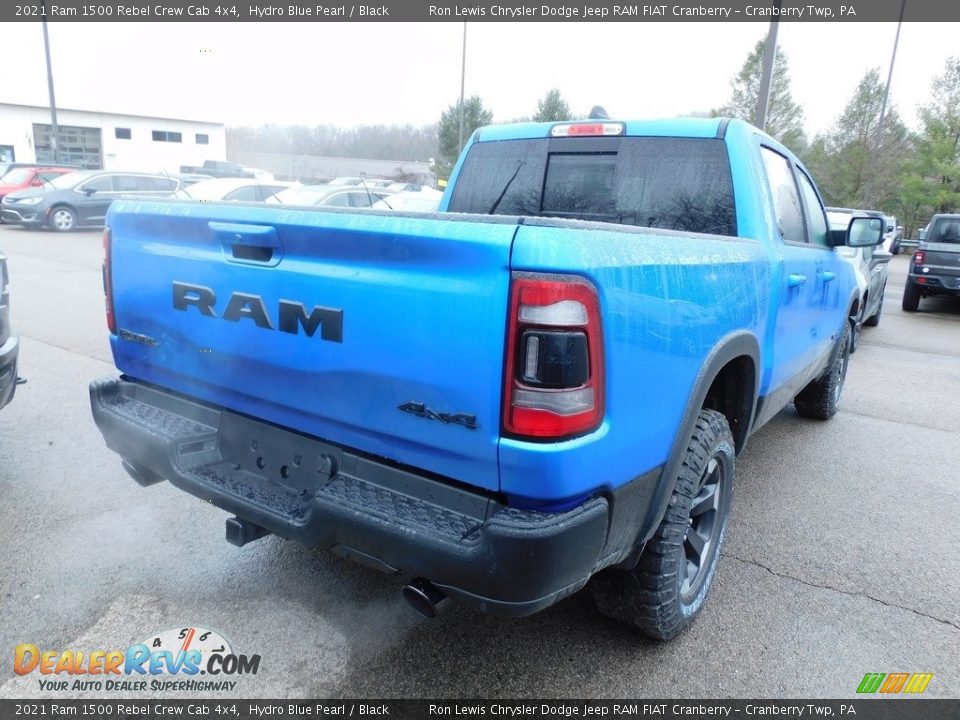 2021 Ram 1500 Rebel Crew Cab 4x4 Hydro Blue Pearl / Black Photo #5