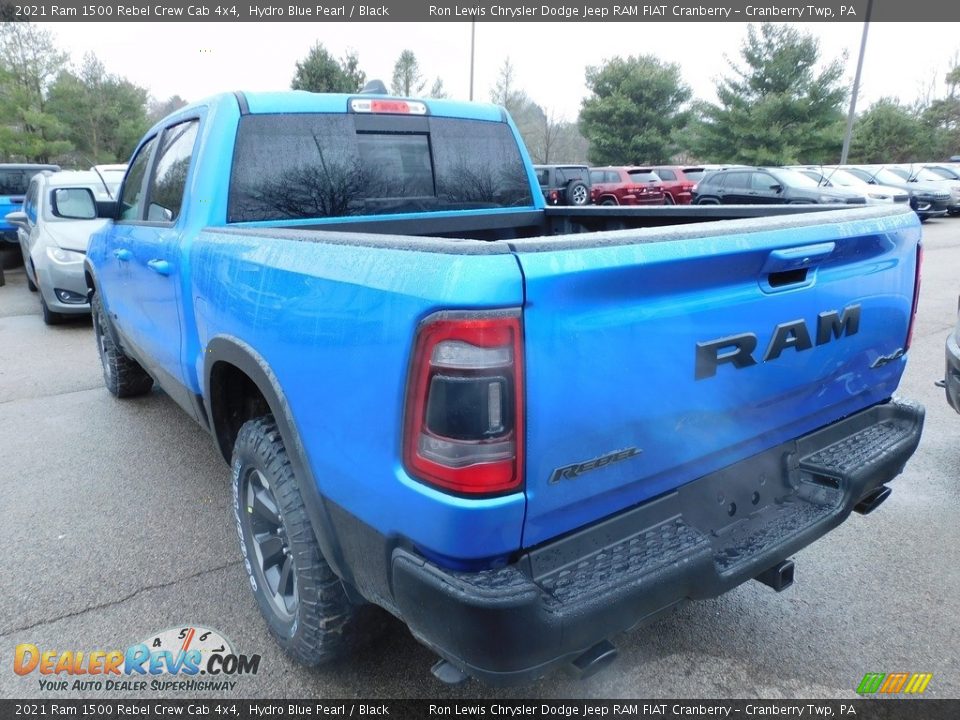 2021 Ram 1500 Rebel Crew Cab 4x4 Hydro Blue Pearl / Black Photo #8