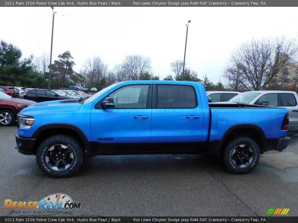 2021 Ram 1500 Rebel Crew Cab 4x4 Hydro Blue Pearl / Black Photo #9