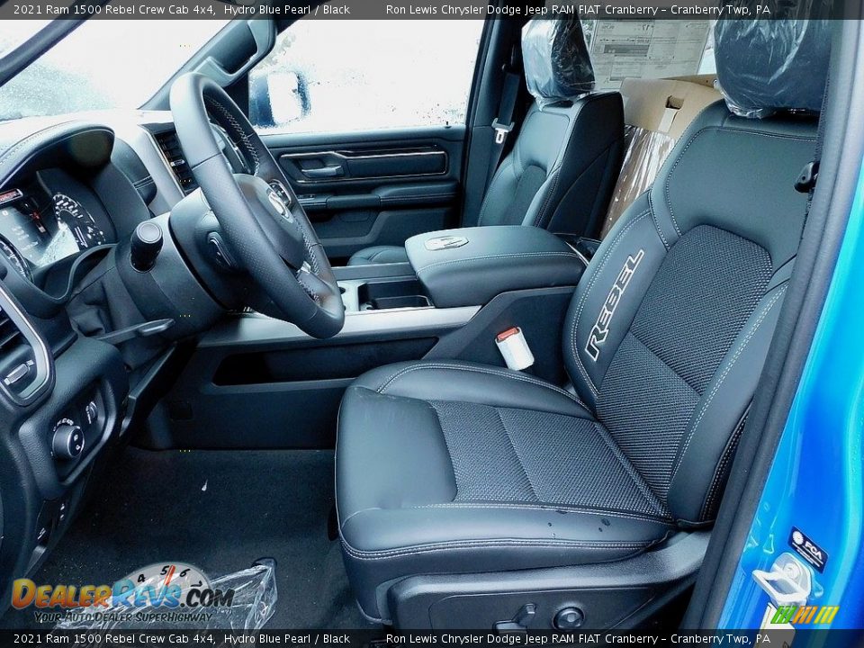 Black Interior - 2021 Ram 1500 Rebel Crew Cab 4x4 Photo #11