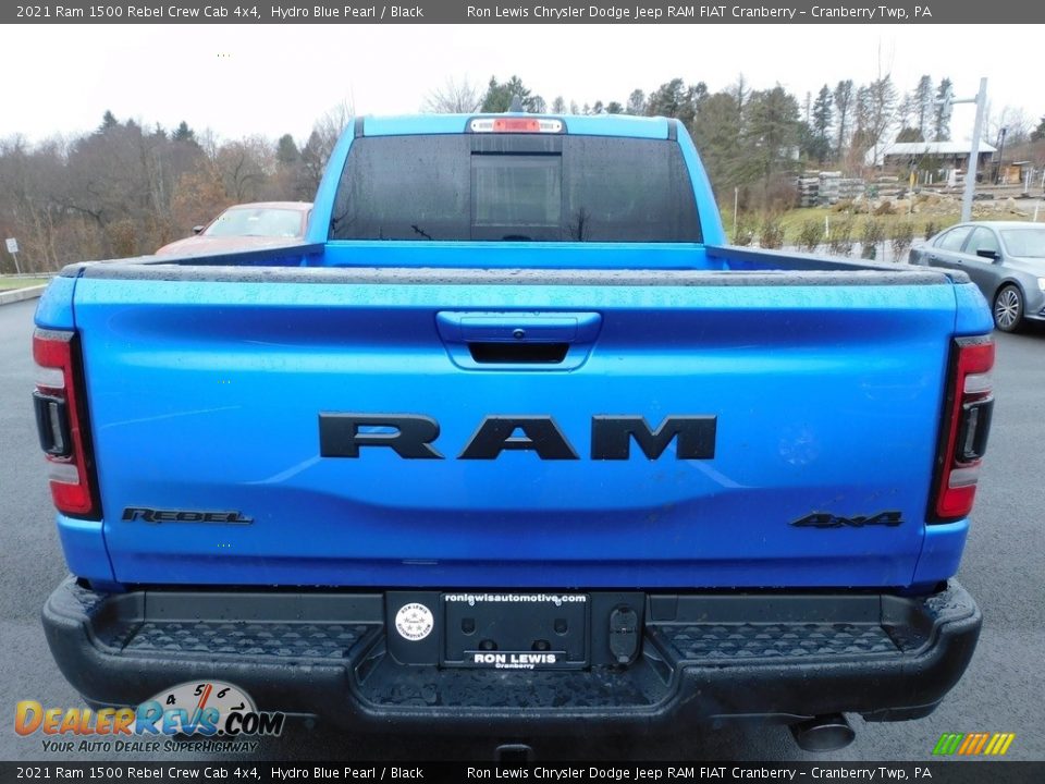 2021 Ram 1500 Rebel Crew Cab 4x4 Hydro Blue Pearl / Black Photo #6