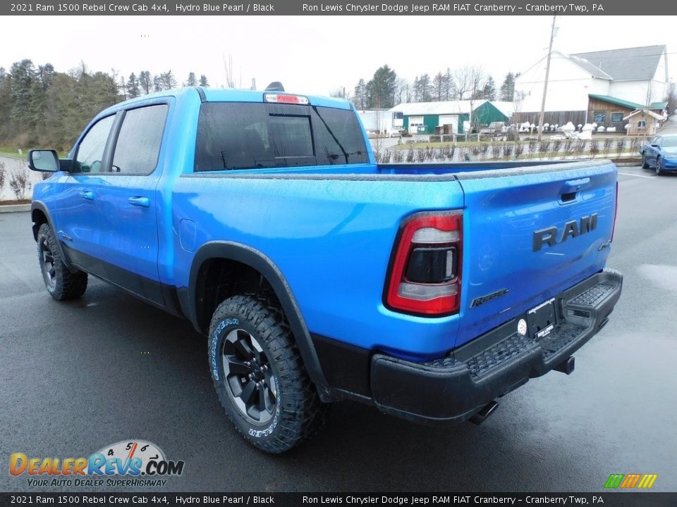 2021 Ram 1500 Rebel Crew Cab 4x4 Hydro Blue Pearl / Black Photo #8