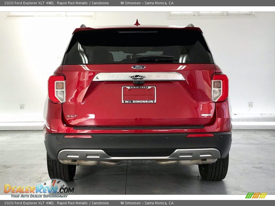 2020 Ford Explorer XLT 4WD Rapid Red Metallic / Sandstone Photo #3