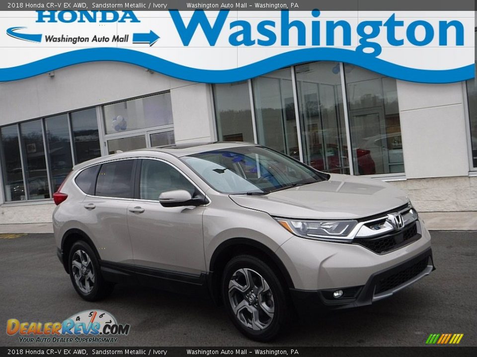 2018 Honda CR-V EX AWD Sandstorm Metallic / Ivory Photo #1