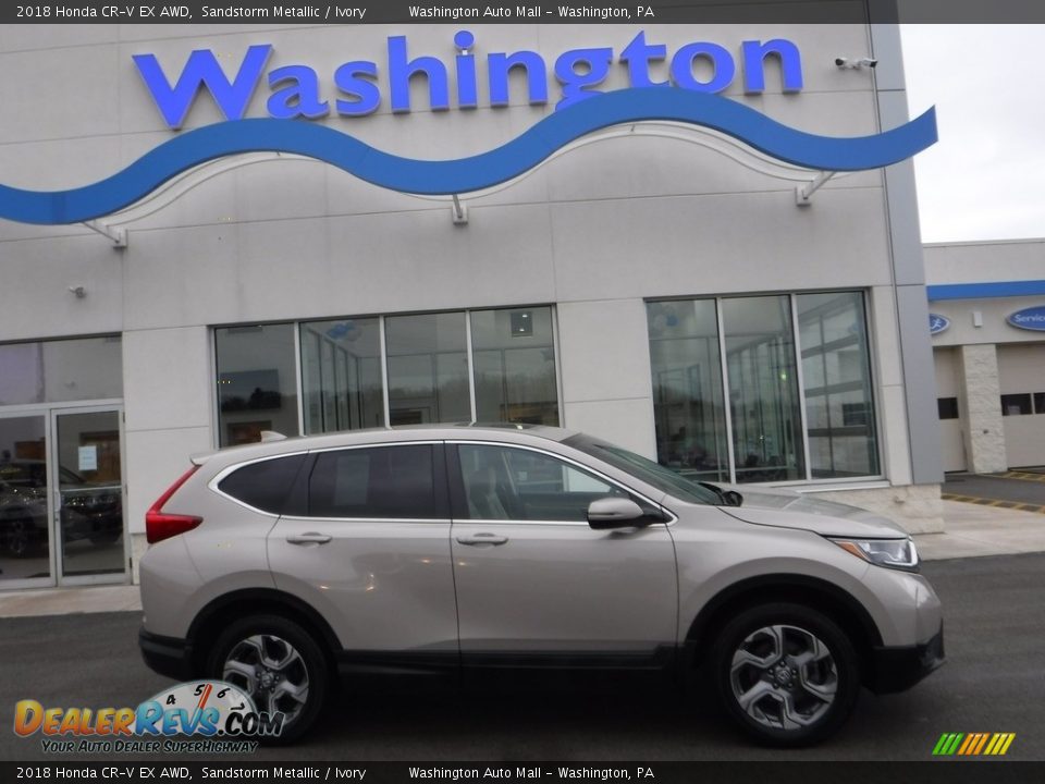 2018 Honda CR-V EX AWD Sandstorm Metallic / Ivory Photo #2