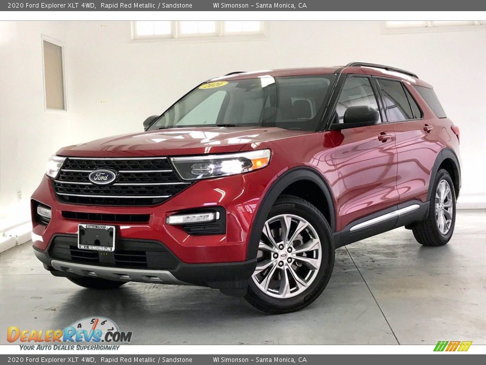 2020 Ford Explorer XLT 4WD Rapid Red Metallic / Sandstone Photo #12