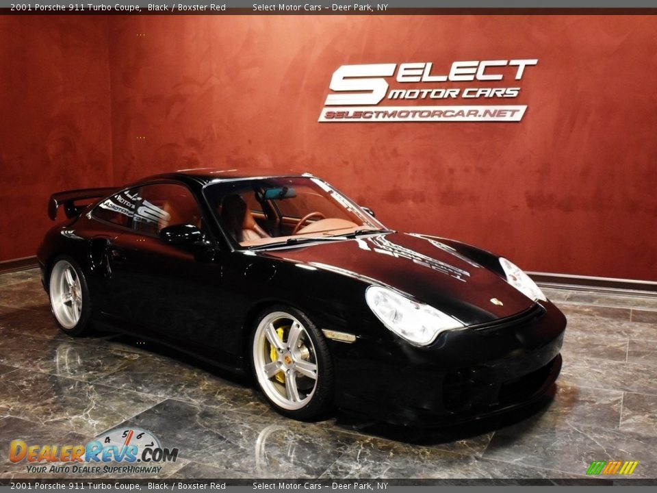 2001 Porsche 911 Turbo Coupe Black / Boxster Red Photo #3