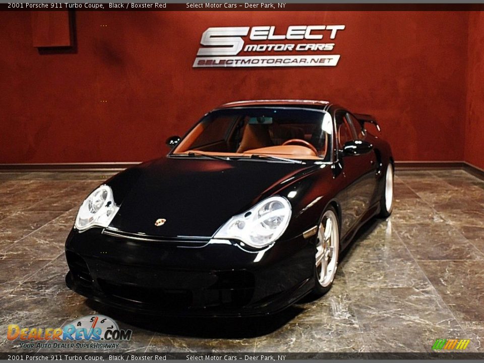 2001 Porsche 911 Turbo Coupe Black / Boxster Red Photo #6