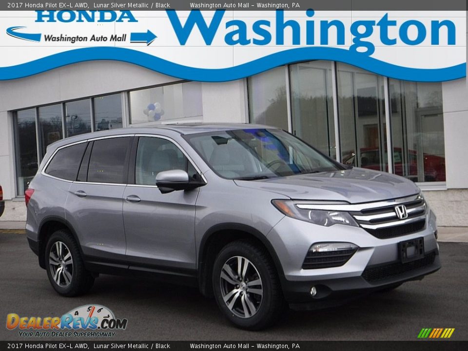 2017 Honda Pilot EX-L AWD Lunar Silver Metallic / Black Photo #1