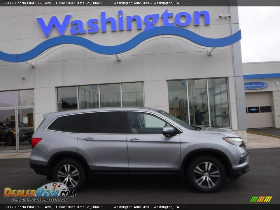 2017 Honda Pilot EX-L AWD Lunar Silver Metallic / Black Photo #2