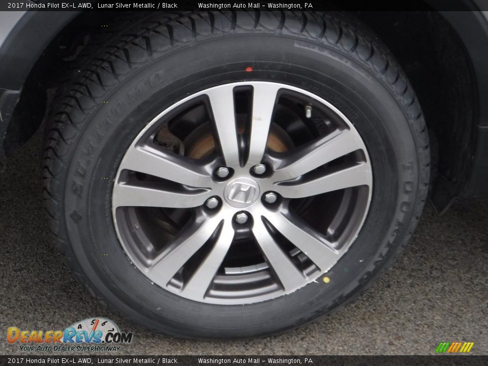 2017 Honda Pilot EX-L AWD Lunar Silver Metallic / Black Photo #3