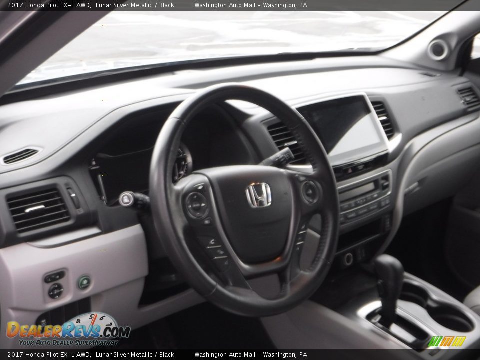 2017 Honda Pilot EX-L AWD Lunar Silver Metallic / Black Photo #12