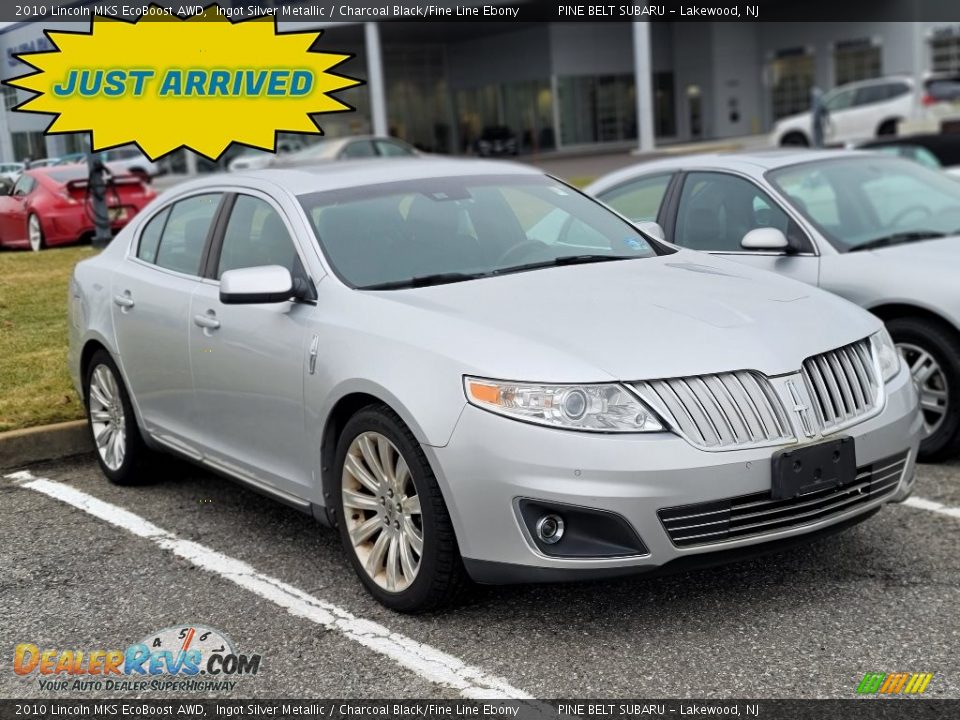 2010 Lincoln MKS EcoBoost AWD Ingot Silver Metallic / Charcoal Black/Fine Line Ebony Photo #1
