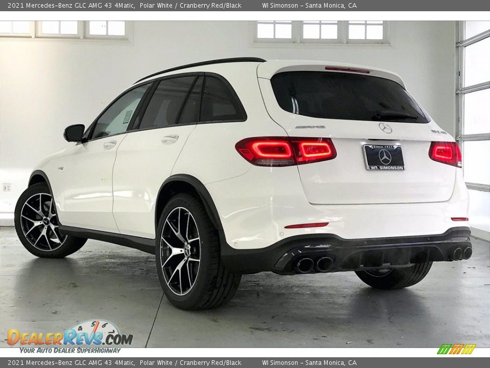 2021 Mercedes-Benz GLC AMG 43 4Matic Polar White / Cranberry Red/Black Photo #2