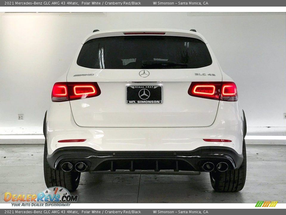 2021 Mercedes-Benz GLC AMG 43 4Matic Polar White / Cranberry Red/Black Photo #3