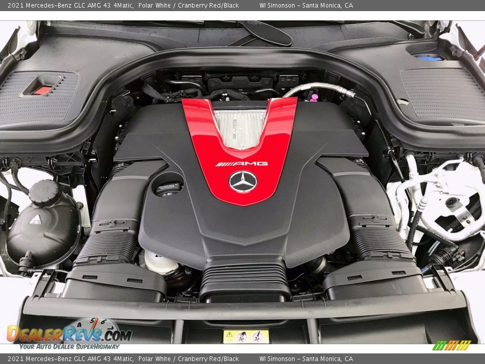 2021 Mercedes-Benz GLC AMG 43 4Matic Polar White / Cranberry Red/Black Photo #8