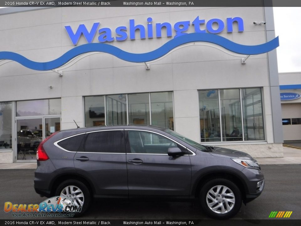 2016 Honda CR-V EX AWD Modern Steel Metallic / Black Photo #2