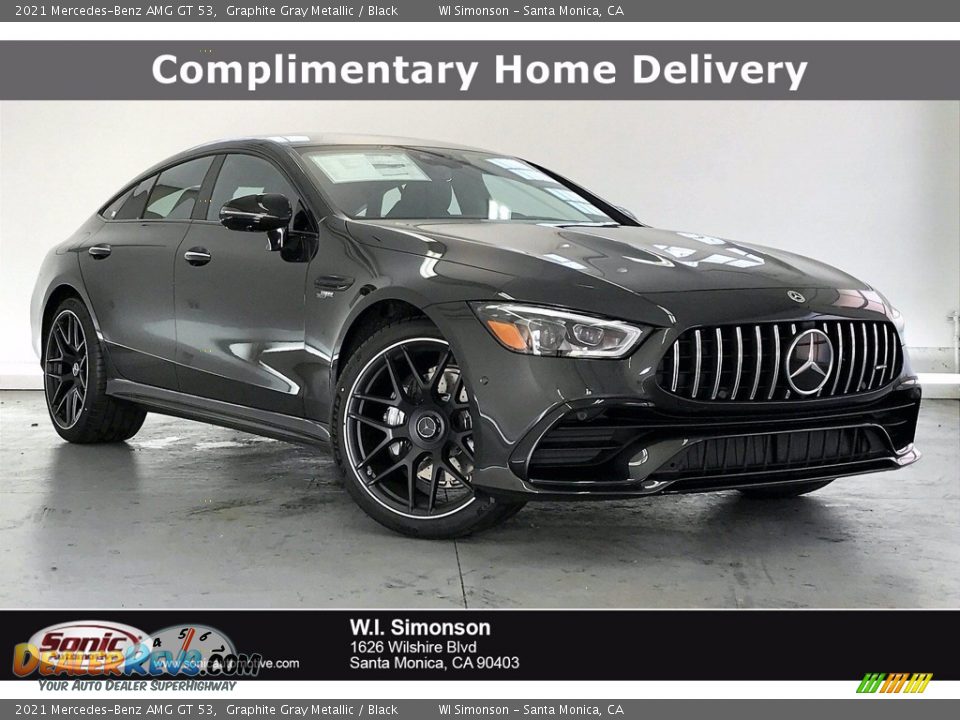 2021 Mercedes-Benz AMG GT 53 Graphite Gray Metallic / Black Photo #1