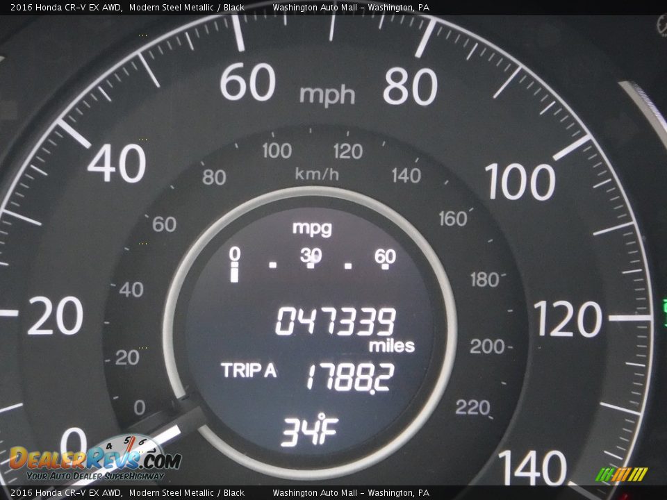 2016 Honda CR-V EX AWD Modern Steel Metallic / Black Photo #28