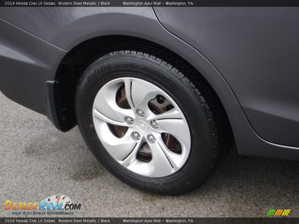 2014 Honda Civic LX Sedan Modern Steel Metallic / Black Photo #3