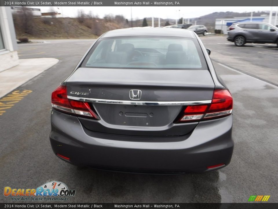 2014 Honda Civic LX Sedan Modern Steel Metallic / Black Photo #8