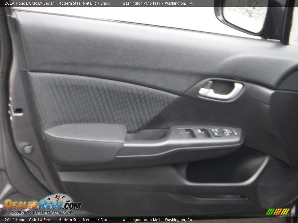 2014 Honda Civic LX Sedan Modern Steel Metallic / Black Photo #10