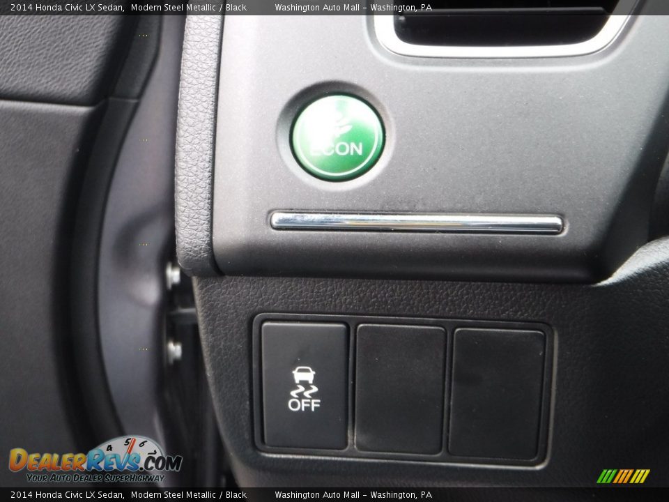 2014 Honda Civic LX Sedan Modern Steel Metallic / Black Photo #13