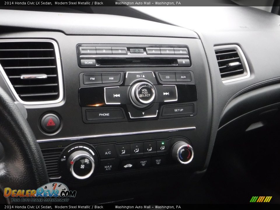 2014 Honda Civic LX Sedan Modern Steel Metallic / Black Photo #14