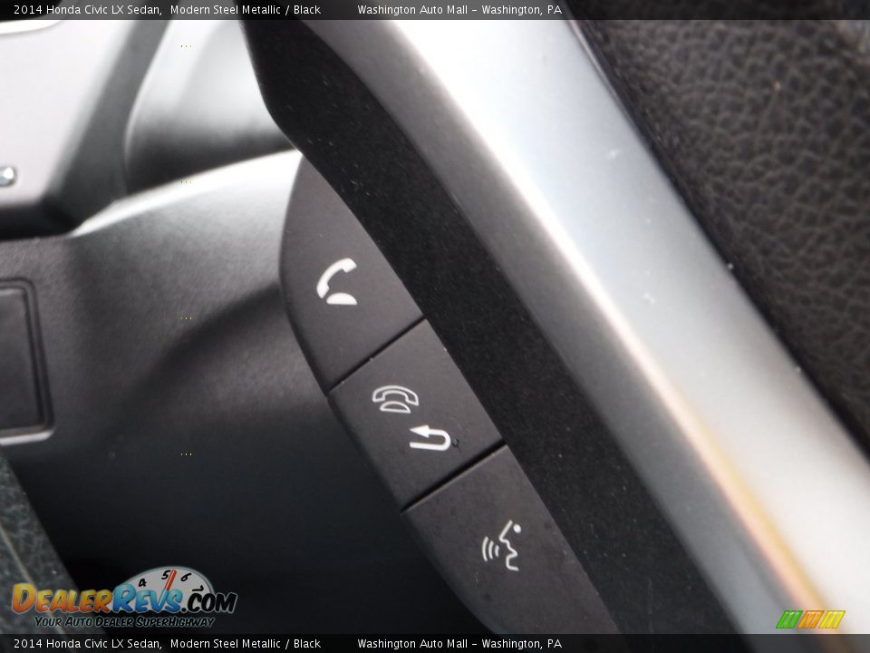 2014 Honda Civic LX Sedan Modern Steel Metallic / Black Photo #17