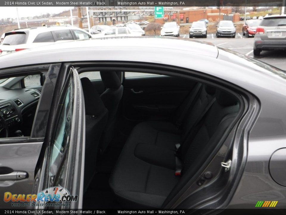 2014 Honda Civic LX Sedan Modern Steel Metallic / Black Photo #21