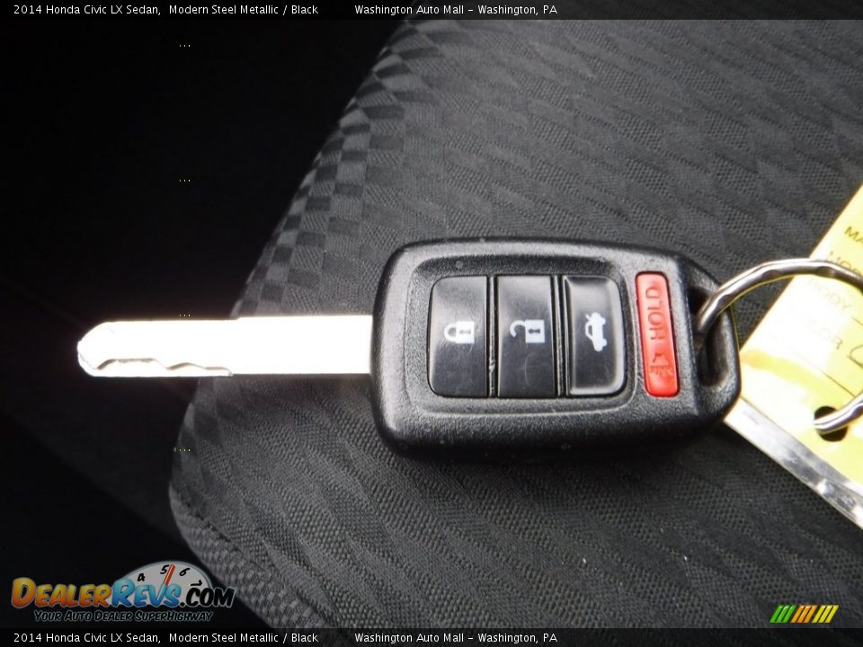 2014 Honda Civic LX Sedan Modern Steel Metallic / Black Photo #23