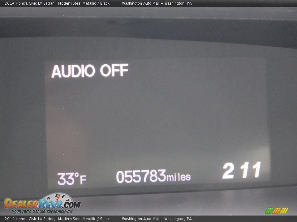 2014 Honda Civic LX Sedan Modern Steel Metallic / Black Photo #25