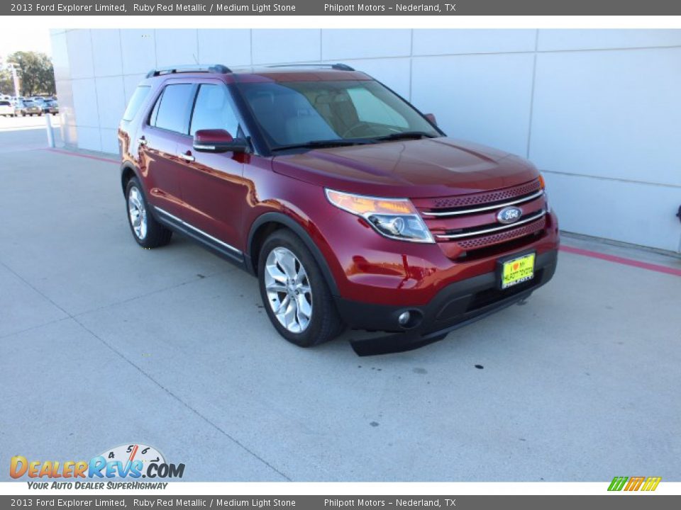 2013 Ford Explorer Limited Ruby Red Metallic / Medium Light Stone Photo #2