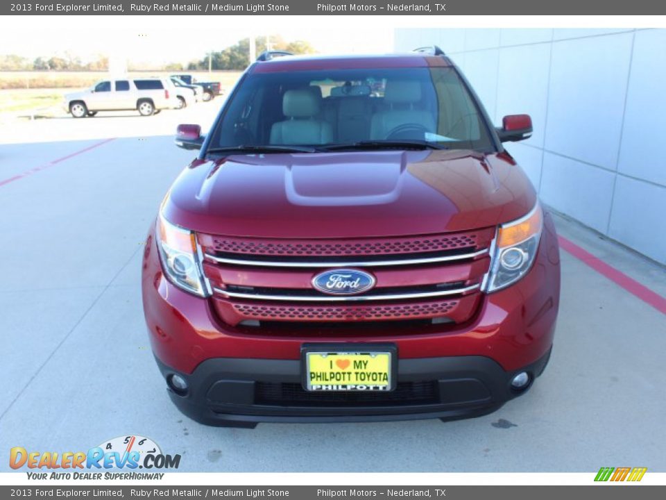 2013 Ford Explorer Limited Ruby Red Metallic / Medium Light Stone Photo #3