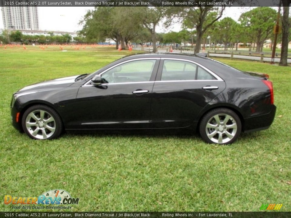 Black Diamond Tricoat 2015 Cadillac ATS 2.0T Luxury Sedan Photo #3