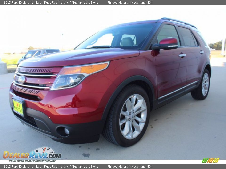 2013 Ford Explorer Limited Ruby Red Metallic / Medium Light Stone Photo #4