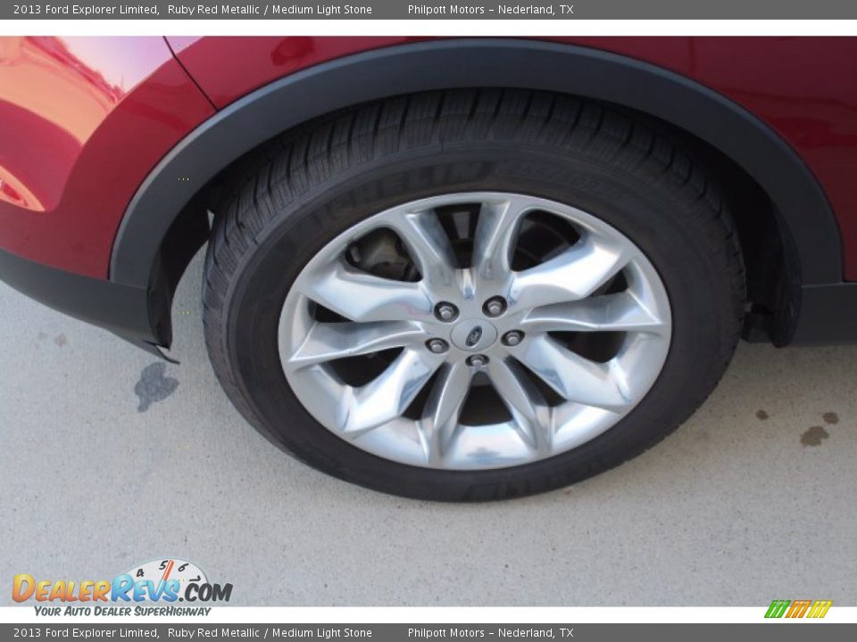 2013 Ford Explorer Limited Ruby Red Metallic / Medium Light Stone Photo #5