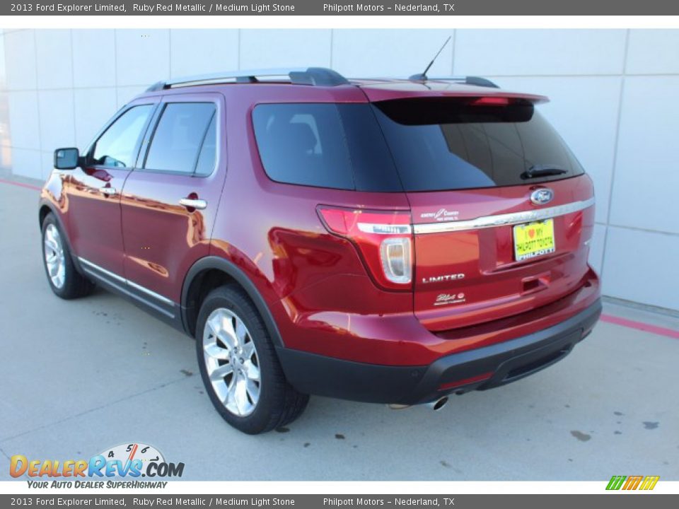 2013 Ford Explorer Limited Ruby Red Metallic / Medium Light Stone Photo #6