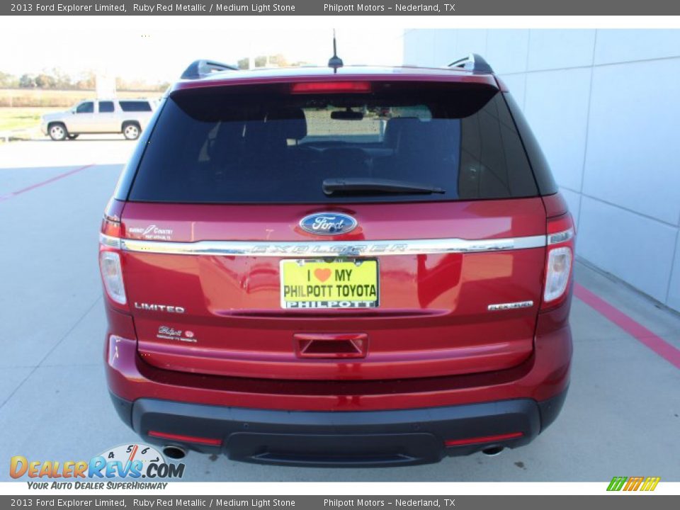 2013 Ford Explorer Limited Ruby Red Metallic / Medium Light Stone Photo #7