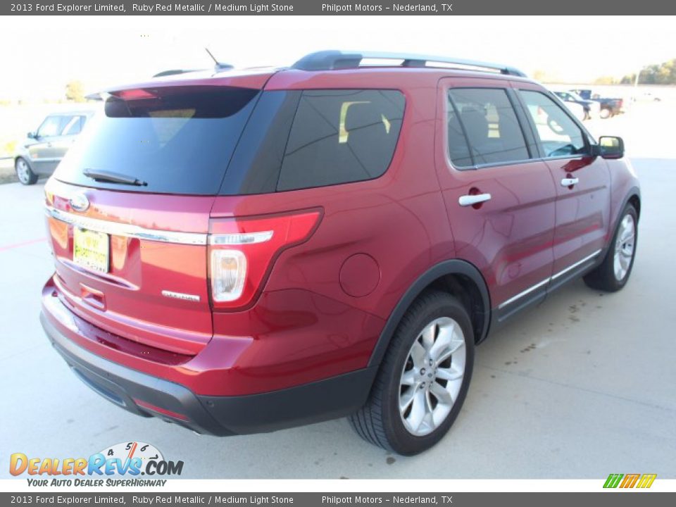 2013 Ford Explorer Limited Ruby Red Metallic / Medium Light Stone Photo #8