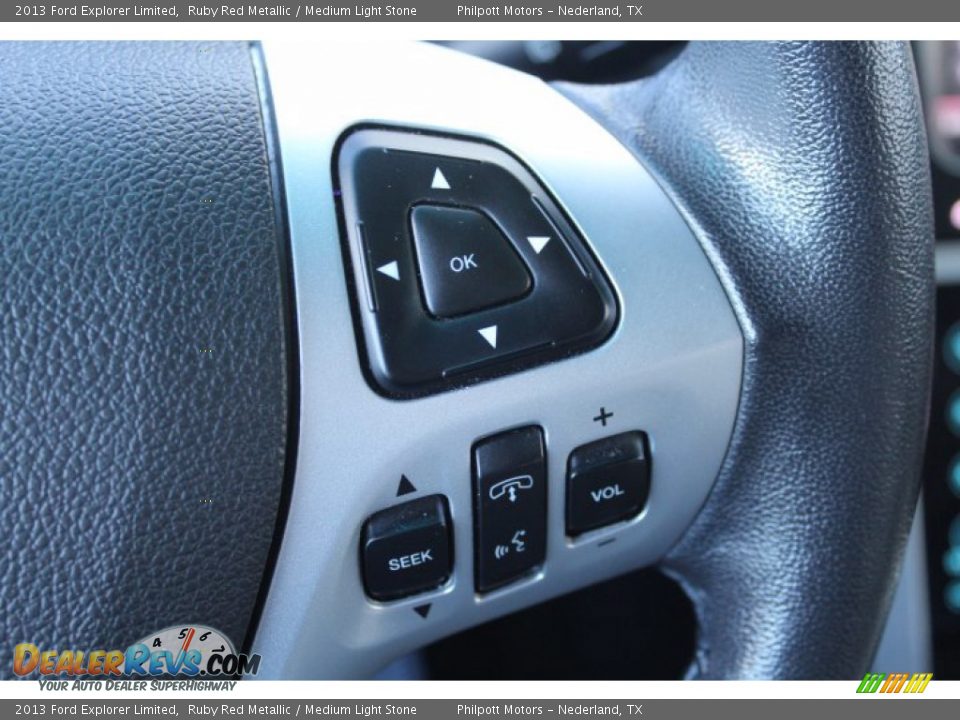 2013 Ford Explorer Limited Ruby Red Metallic / Medium Light Stone Photo #12